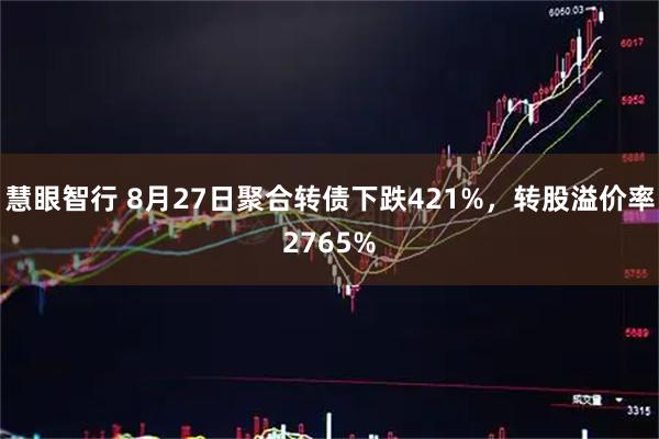 慧眼智行 8月27日聚合转债下跌421%，转股溢价率2765%