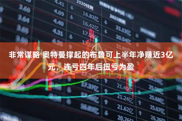非常谋略 奥特曼撑起的布鲁可上半年净赚近3亿元，连亏四年后扭亏为盈