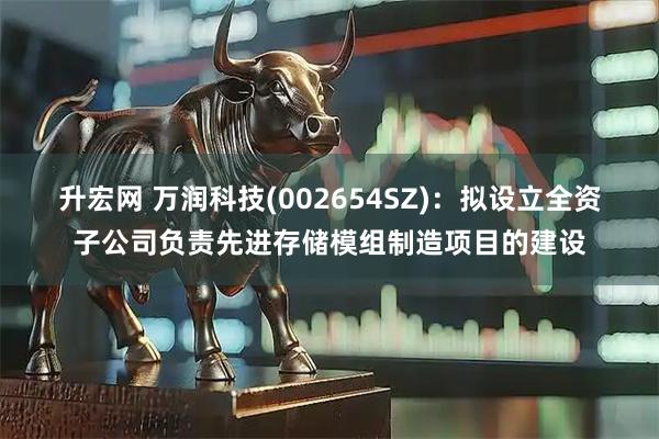 升宏网 万润科技(002654SZ)：拟设立全资子公司负责先进存储模组制造项目的建设
