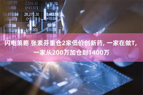 闪电策略 张素芬重仓2家低价创新药, 一家在做T, 一家从200万加仓到1400万