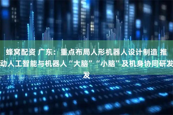 蜂窝配资 广东：重点布局人形机器人设计制造 推动人工智能与机器人“大脑”“小脑”及机身协同研发